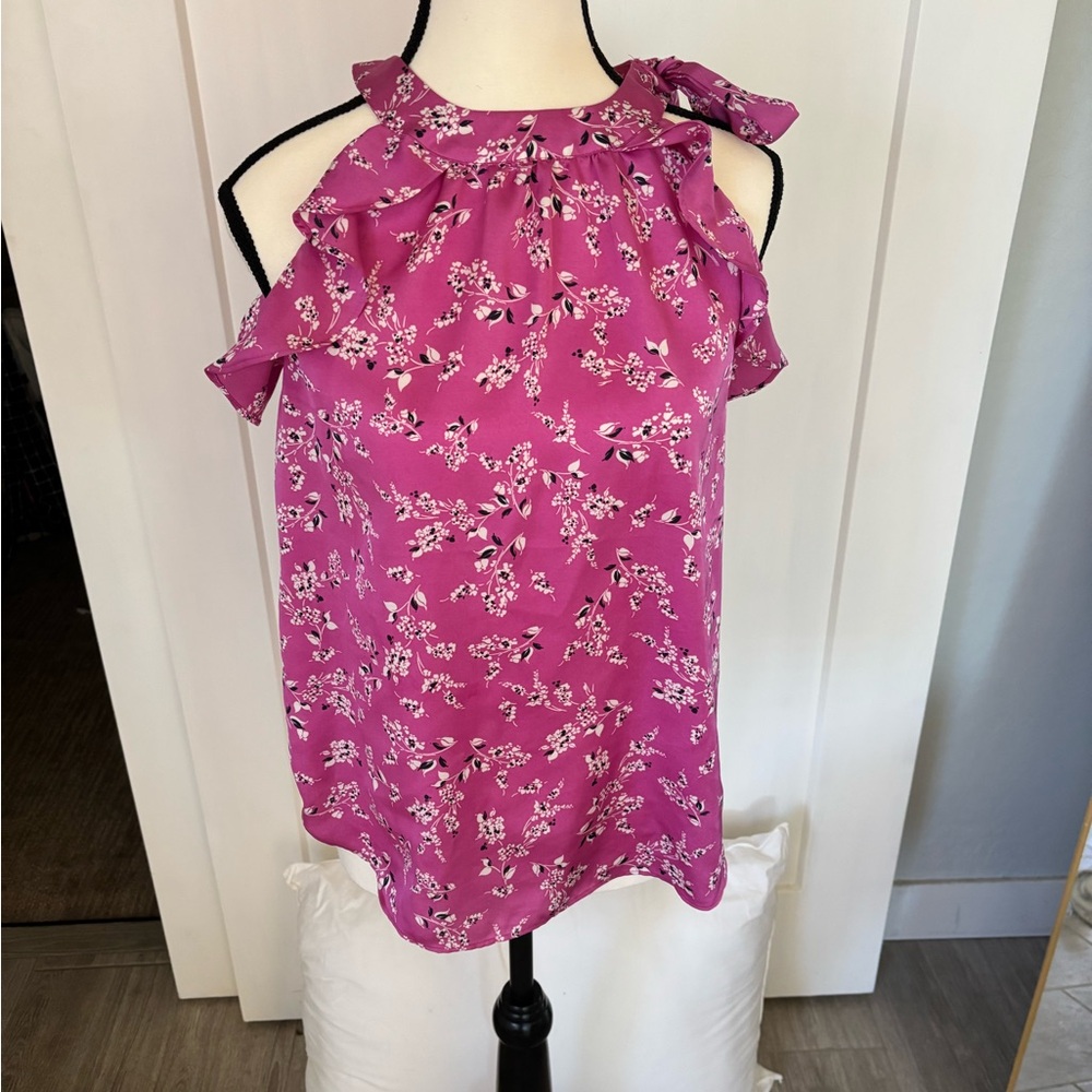 Ann Taylor Floral Pink Women's Top